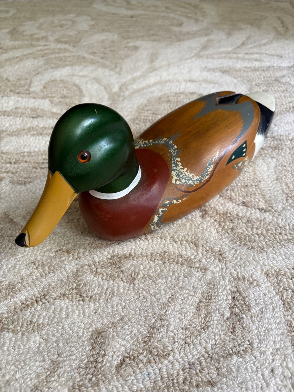 Vintage Painted Wood Mallard Duck Decoy